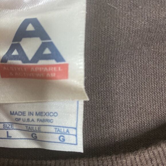 AAA Men’s Brown Cotton T Shirt with Skull Print Size L - Picture 2 of 4